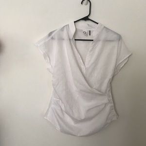 50% off today Anthro Akemi + Kin Poplin Wrap Top